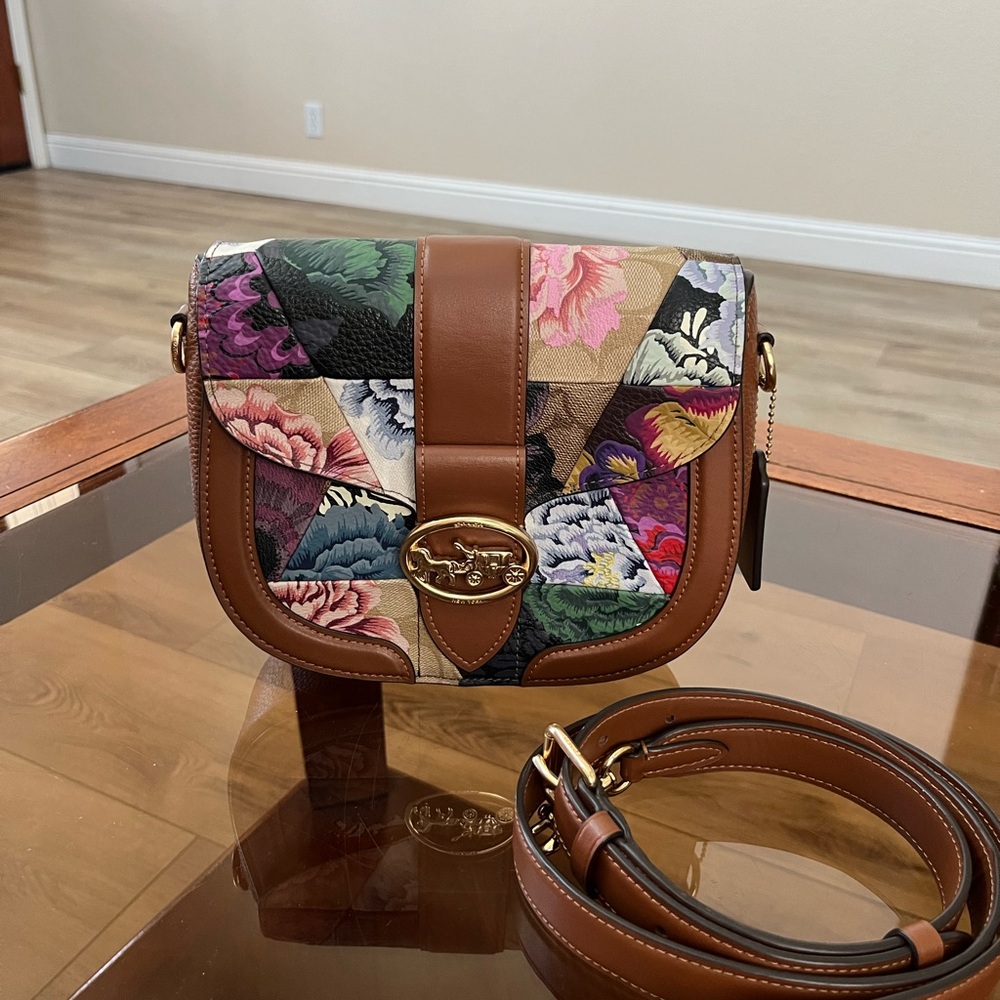 Coach X Kaffe Fassett Floral  Georgie Crossbody. Limited Edition